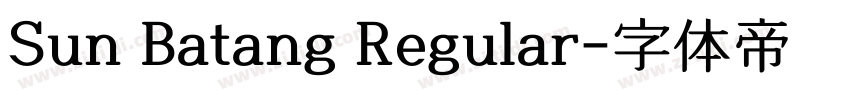 Sun Batang Regular字体转换